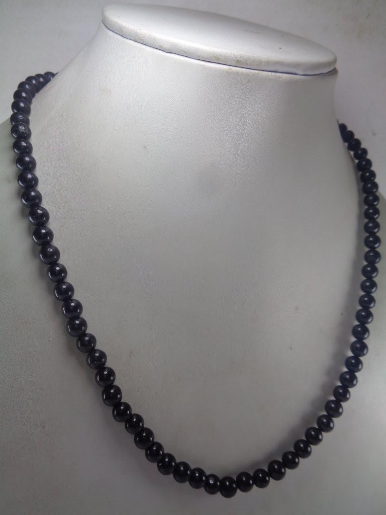 6mm Natural Black Tourmaline Round Beads Necklace, 18 Inches Necklace, Healing Necklace, Gift For Her, Christmas Gift