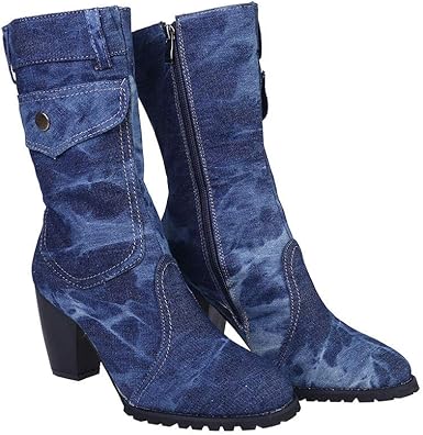 denim bootie