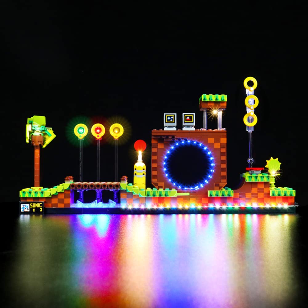 LocoLee Led Light Set Compatible with Lego 21331 Sonic Led Decoration Lighting Kit Compatible with Lego 21331 Ideas Building Blocks Model,Only Lights Set,No Model — image 1