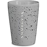 Rico Industries NFL Football Seattle Seahawks Wordmark Grey 2oz Ceramic Shot Glass for Fans, Laser Engraved In Team Color Single Shot Glass