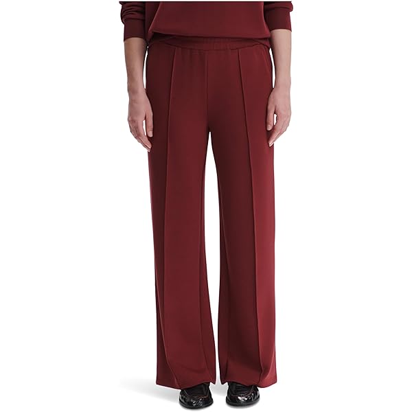 Varley Womens Brushed Rib Wide Leg Pants Cement Marl/Bitter