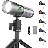 NEEWER BASICS RGB Photography Flashlight with Desk Tripod Stand/4 Colors/20 Gobo Filters/7500mAh, 10W 6300K CRI95+ Portable L