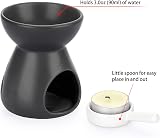 BSTKEY Ceramic Oil Burner Aroma Diffuser Black with Tealight Spoon view 6