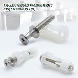 SenZee Toilet Seat Fittings 8 Pcs Universal Hinges Screws Nuts Black White view 5