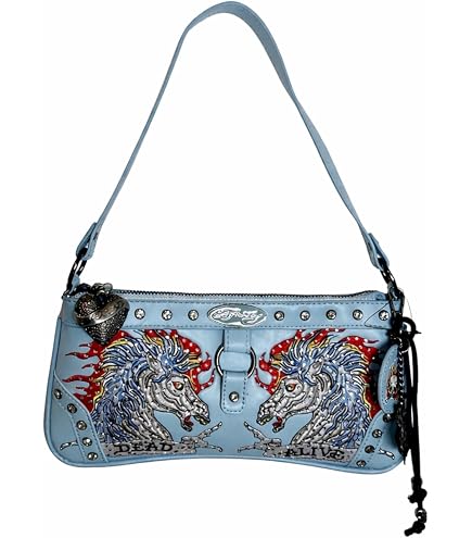 Amazon.com: ED HARDY Women's Shoulder Handbag with Skull Flame