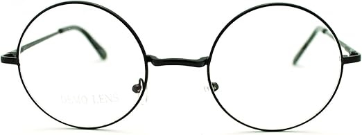 Amazon Com Black 70s Hippie John Lennon Circle Lens Imagine