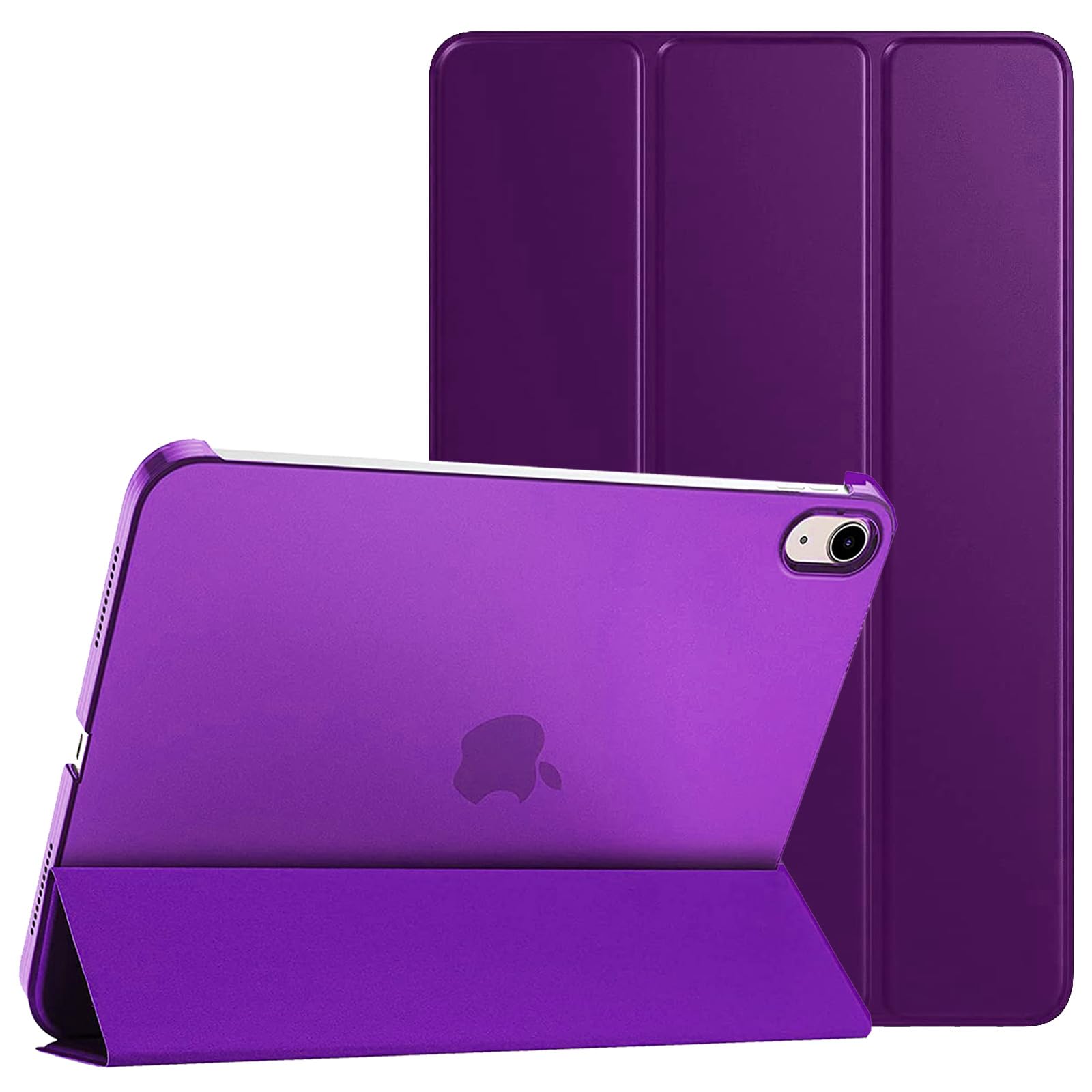 PROTech Case for iPad 10th Generation Case 2022, Slim Stand Cover for iPad 10th Gen 10.9 inch, Support Touch ID, Auto Wake/Sleep Smart Shell with Translucent Back (Purple)