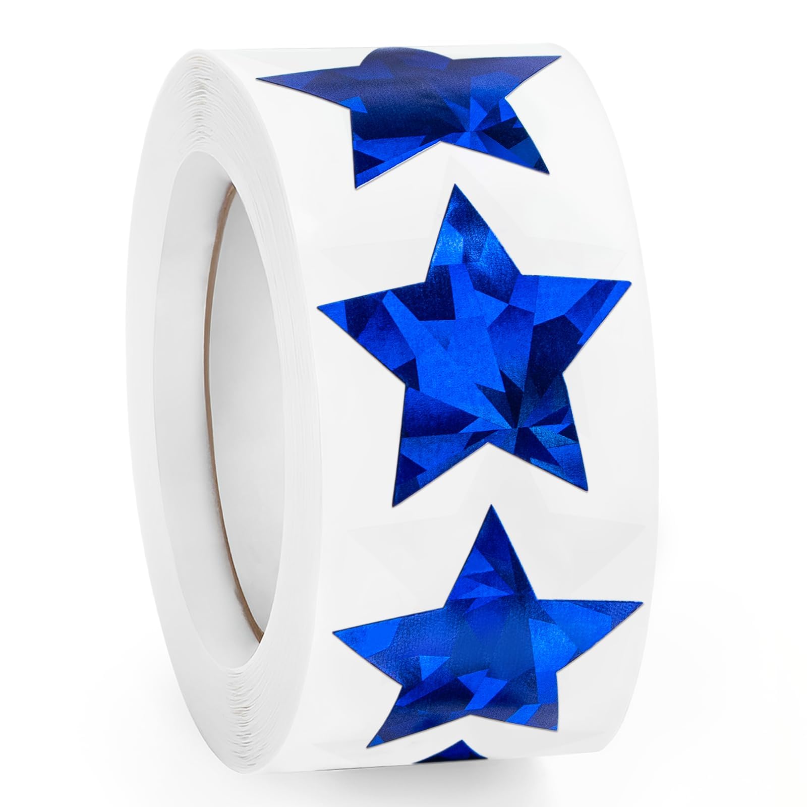 Photo 1 of 100 PCS Holographic Blue Star Stickers, 1 inch Self Adhesive Metallic Glitter Foil Stickers Sparkly Star Sticker Reward Behavior Chart Labels for Kids Students Teachers Supplies
