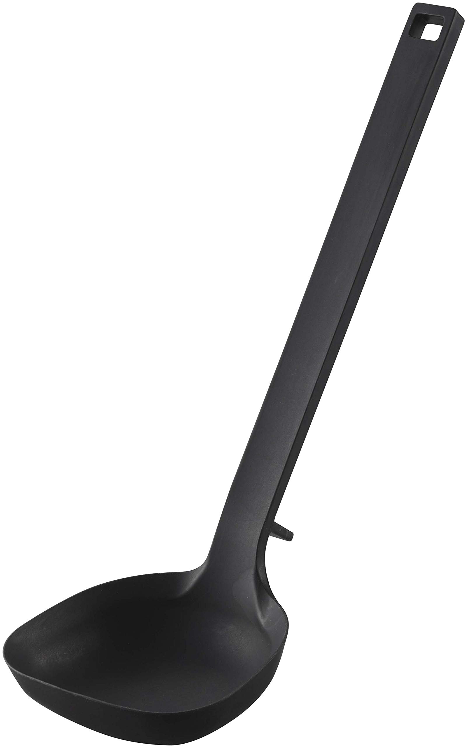 山崎実業(Yamazaki) シリコーン お玉 ブラック 約W8XD6XH25.5cm タワー 鍋のフチにそいやすく すくいやすい 計れるメモリ付き 5190商品画像