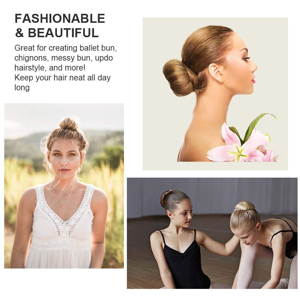 Hair Bun Maker Set Brown/Blonde/Black, The EASIEST Way to Make Buns, 3 Donuts + 2 Snap Bun Makers + 4 Topsy Tail Hair Tool + 5 Hair Elastic Bands + 10 Bobby Pins: Beauty