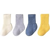 Luftschloss Kids Cotton Socks For Boys Girls Warm Thermal Winter Cozy Soft Thick Toddlers Crew Boot Socks 4 Pack 1T-5T