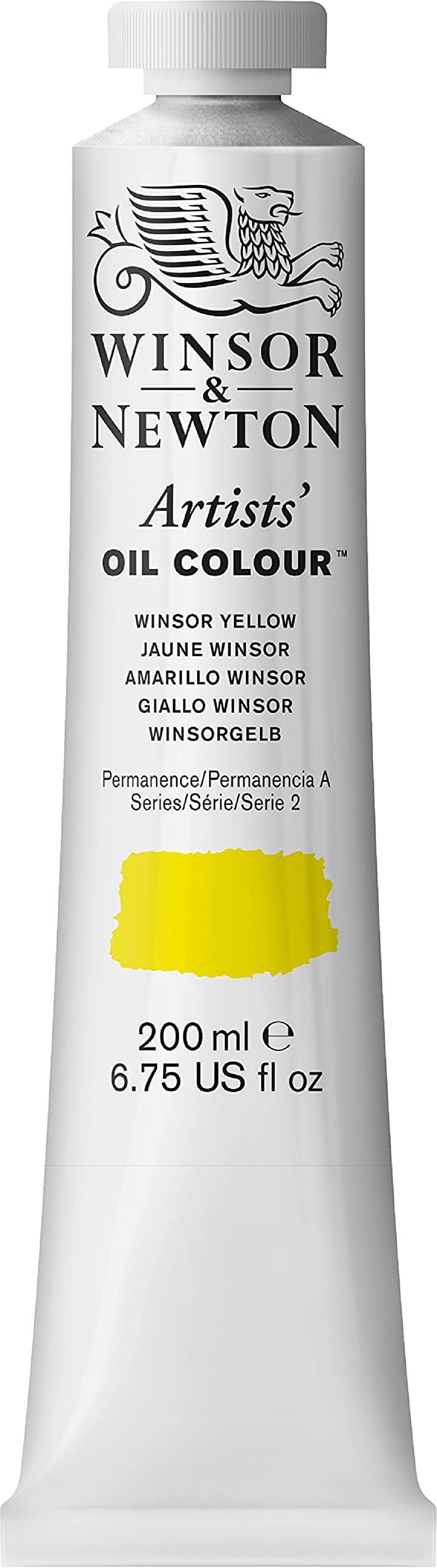 Winsor & Newton 200ml Artists Oil Colour Tube - Winsor Yellow
