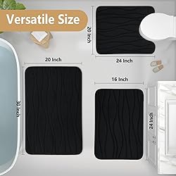 Buganda Memory Foam Bathroom Rug Mat 54x24, Extra