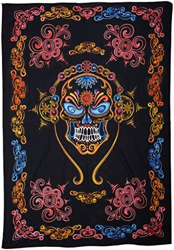 Funky Buddah TAP-FB-DJSKL DJ Skull Tree Tapestry