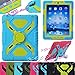 NEW Shockproof Dirt Snow Sand Proof Extreme Army Military Heavy Duty Cover Case Kickstand for Apple iPad 2 3 4 iPad 2/3/4 @XYG (1-blue/green)