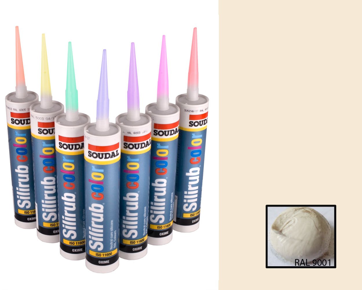 Soudal Silirub Color MultiPurpose Sealant, 60 to 180 Degree C, 10.5