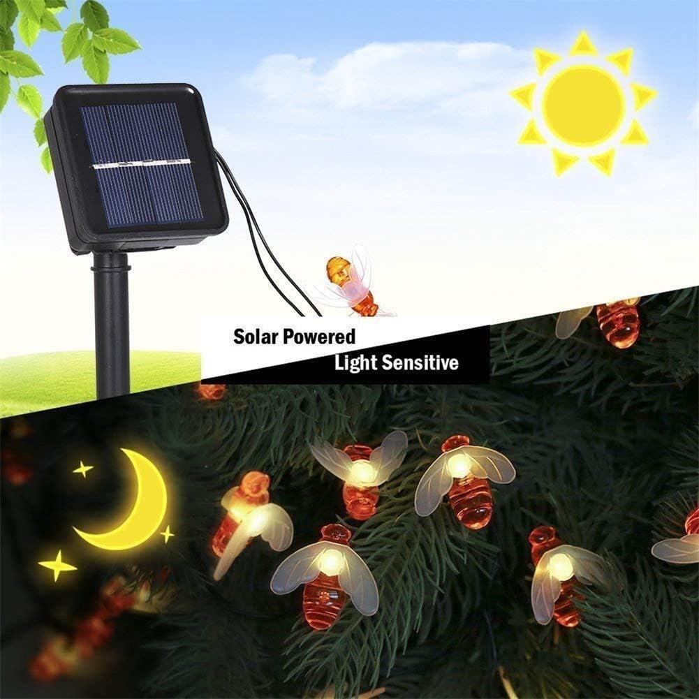 50 LED Solar String Light Outdoor, Bee Fairy Lighting 8 Mode Lighting Decorative Lamp IP65 Waterproof Light for Party Wedding - Image 5