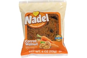 Nadel - NATURALLY DELICIOUS CARROT CAKE SLICES (4 Pack) Sweet Breads & Cakes, Back to School lunch snack, breakfast bar