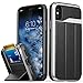 Vena vCommute Flip Leather Cover Card Slot Holder Compatible with Apple iPhone X / 10 (Silver / Black)