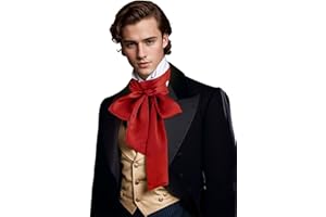 UNYKAFLOR Renaissance Scarf Jabot Cravat,Mens Costume Collar for Victorian Edwardian Western Wedding Halloween Necktie