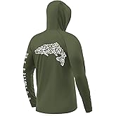 Palmyth Fishing Hoodie for Men Long Sleeve Sun Protection Shirts UPF 50+ Hooded with Neck Gaiter