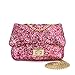 CMK Trendy Kids Glitter Toddler Purse for Girls Sparkly Quilted Little Girl Purses (80001_Glitter Hotpink)