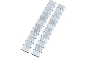 ACROPIX 140 x 19mm 2.1oz Self Adhesive Wheel Balance Weights Strips for Motorcycle Scooter Silver Tone - Pack of 2