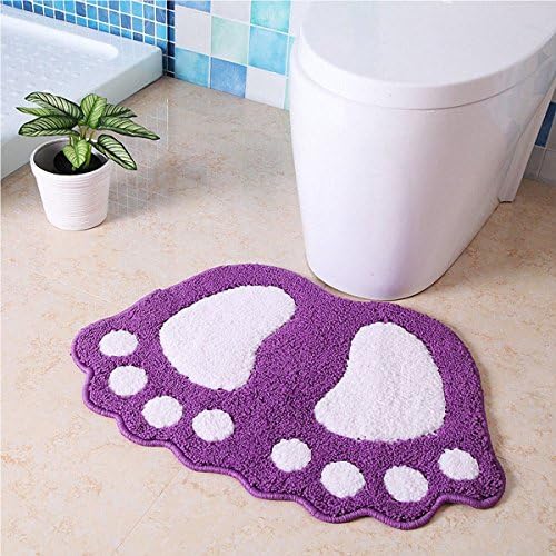 Footprints Big Feet Bath Mats Pads (Purple)