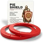 BakeBarn Pie Crust Shield 2 Pack, Adjustable Silicone, Fits 7-11 Inch Pies | LFGB Silicone Pie Crust Protector for Edges | Fi