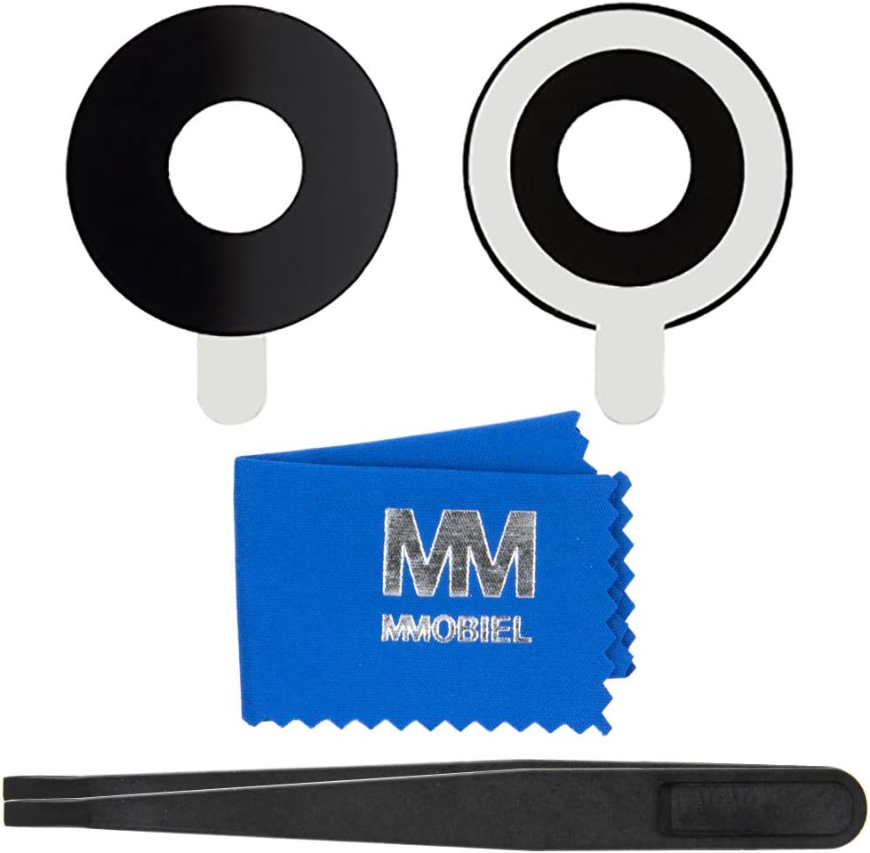 MMOBIEL Back Rear Camera Glass Lens Frame Cover Ring Compatible with LG Google Nexus 5 D820 D821 incl Tweezers and Cloth