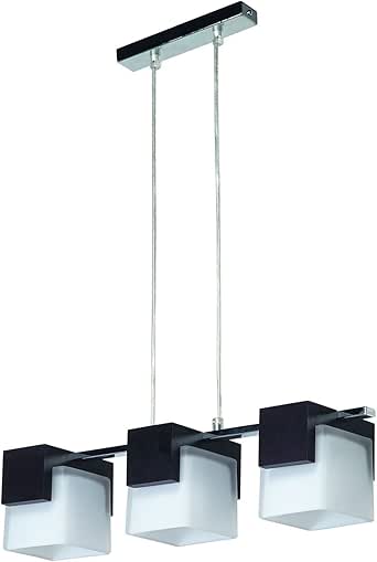 MULTITACTIL – Lámpara de techo (3 focos, diseño Hogar, en color negro