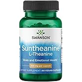Swanson Amino Acid Double Potency Suntheanine L-Theanine 200 Milligrams 60 Veg Capsules