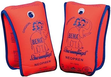 Bema Schwimmflügel Neopren für Kinder von 1-6 Jahre (11-30 kg, Orange)