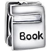 Book Charm 925 Sterling Silver Graduation Charms I love Reading Book Bead for Pandora Charms Bracelet-Gift for Anniversary Birthday Christmas Day