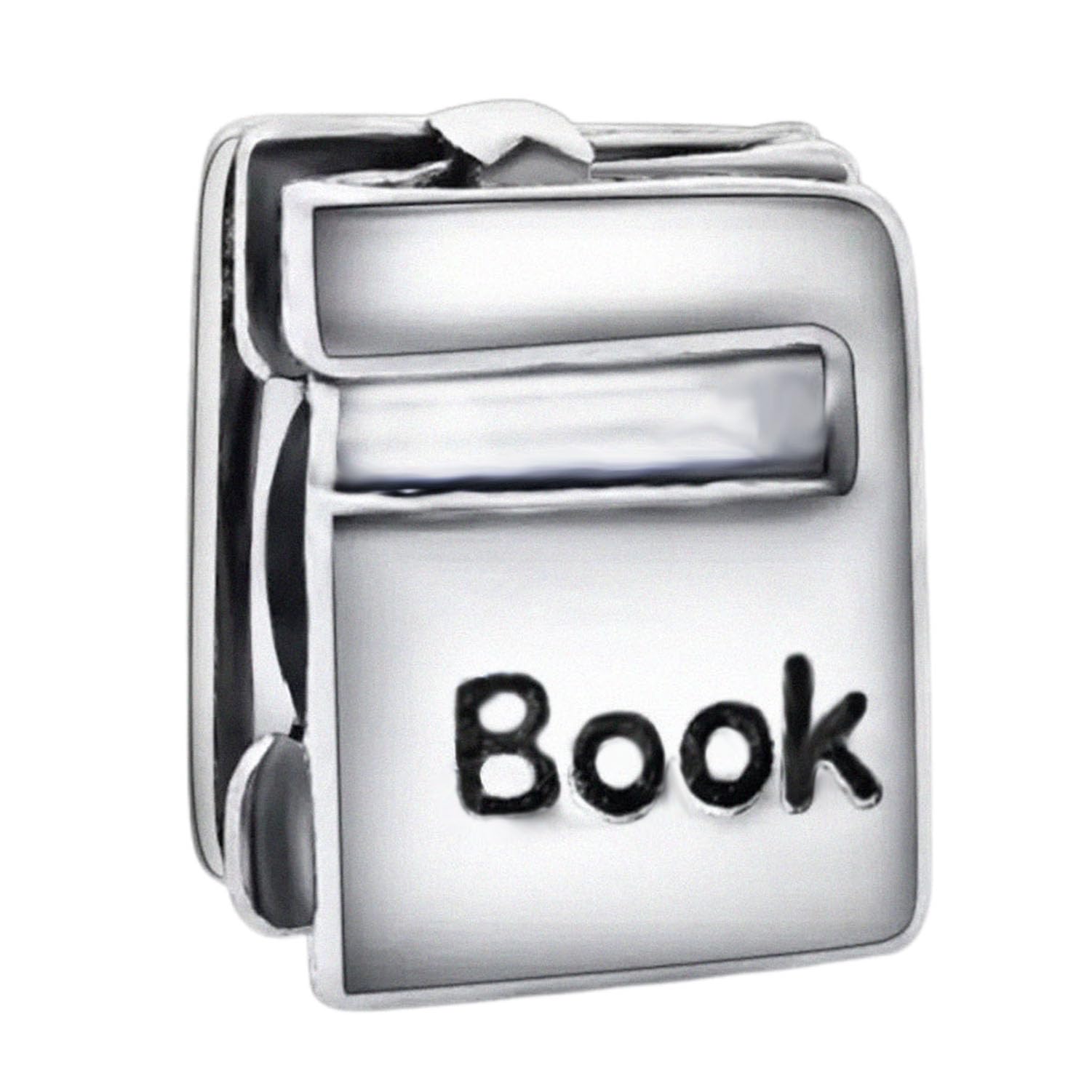 925 Sterling Silver Book Charm Culture Charm Christmas Charm Anniversary Charm for Pandora Charm Bracelet