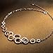 Fancydeli Rose Gold Plated Women Circle Necklace with Crystals 