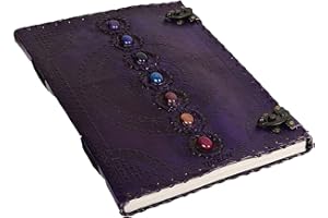 TUZECH Chakra Journal Handmade Huge Leather Bound Journal for Women and Men Book of Shadows Diary College Book Poetry Sketch 