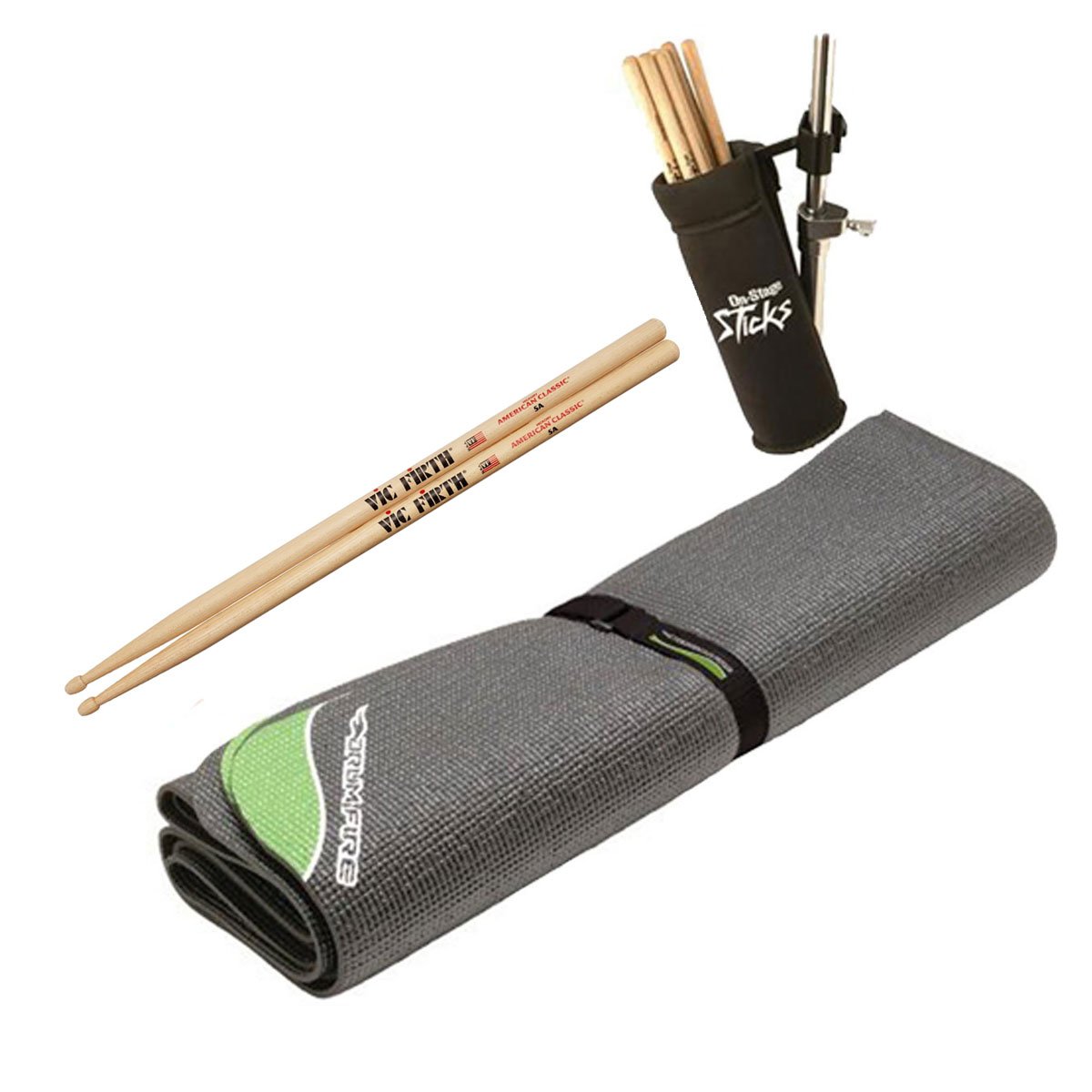 On Stage DMA6450 DrumFire Non Slip Drum Mat with Bag 6 x 4 feet