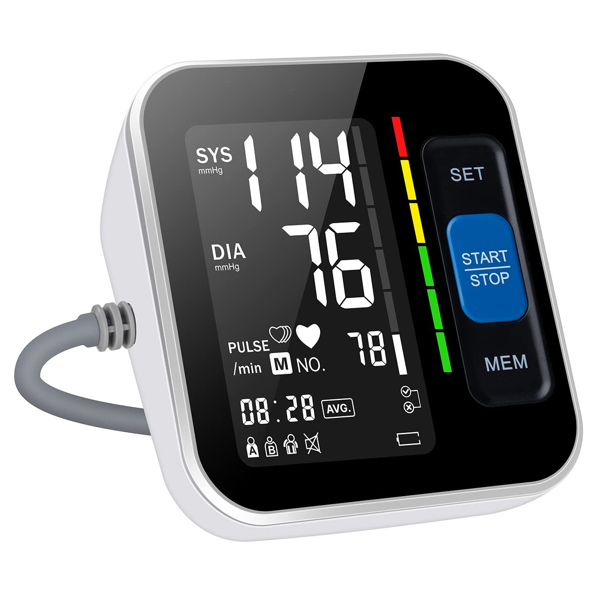 Pressure Reader From Machine Mua Blood Pressure Monitor BP Machine Upper Arm Large Backlit Screen ...