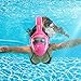 [Upgraded] Snorkel Mask Set for Adults, Full Face Easybreath Anti-Leak Diving Gear with 180° Panoramic Sea View with Anti-Fog Ventilation and Action Camera Mount by Smarssen (Pink, Large)