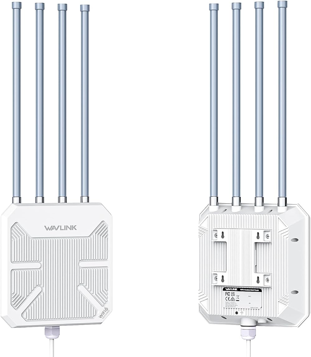WAVLINK WiFi6 Outdoor Access Point AX3000 Dual Band with PoE IP67 4x8dBi