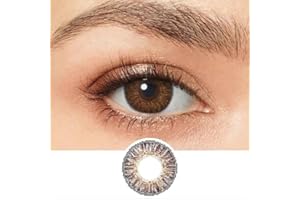 Yearly Color Soft Contact Lenses - Two Lenses (60% Poly-2HEMA, 40% Water) in Buffered Saline Solution - Enhance Your Eye Look
