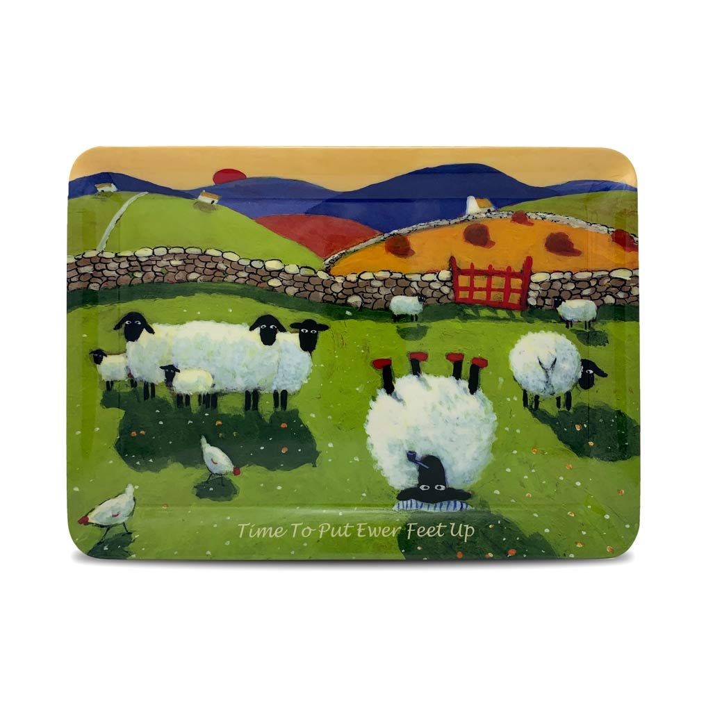 Time to Put Ewe-r Feet Up Melamine Tray by Thomas Joseph - Sheep Gift
