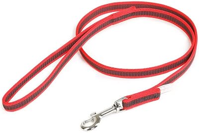 Julius-K9 Color & Gray Super-Grip Leash with Handle 14 mm x 1.2 m Red-Gray