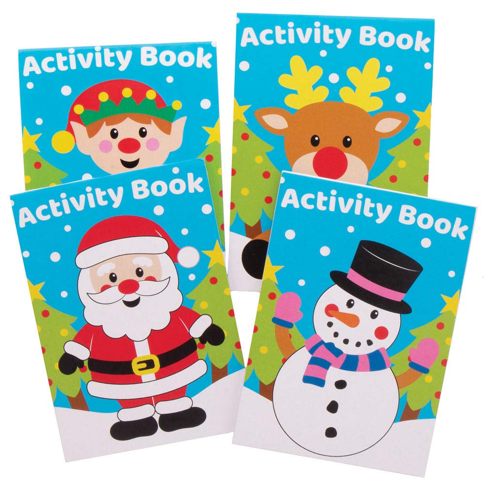 Baker Ross Mini Christmas Activity Books - Pack of 12, Christmas Puzzles and Entertainment for Kids (AX476) — image 1