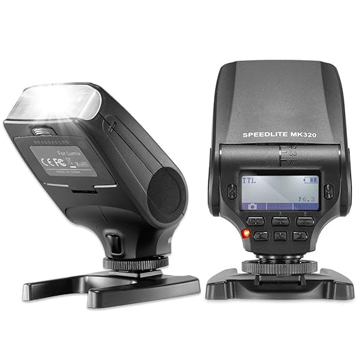 title=Neewer- MK320 TTL Display LCD LED-Assistive Anteprima Fuoco Flash Speedlite per