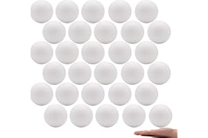 Crafare 3 Inch White Craft Foam Balls Bulk 40 Pack Smooth Polystyrene Round Foam Balls for Holiday Crafts Drawing and School Modeling DIY Projects Ornaments Decorations