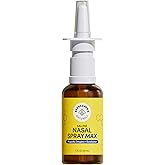 Beekeeper's Naturals Saline Nasal Spray Max, Cleanse &amp; Clear Sinuses, 30 ml | w/ Saline, Eucalyptus &amp; Oregano, For Adults, Cleanses &amp; Moisturizes Sinus Canal, Clears Everyday Congestion