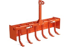 Garvee 55" Tractor Box Blade, 3 Point Hitch Box Scraper, Heavy-Duty Box Grader Compatible with CAT-0 & CAT-1 Tractors