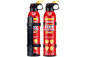 FIOZABI Portable Fire Extinguisher with Holder, Can Prevent Relighting, Best Suitable for Home, Car, Truck, Boat, Kitchen, Ho